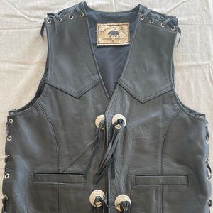 Leather/ motorcycle vest